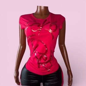 Y2K Eco Unlimited Women's Red Graphic Tee